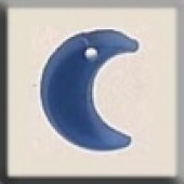 Glass Treasures 12186 - Small Crescent Moon Matte Light Sapphire