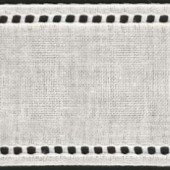3in / 8.5cm White Linen Band - 1m