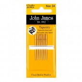 John James Nickel Plated Tapestry Needles - Size 24