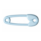 Safety Pin Charm - Blue 38mm 5 pack