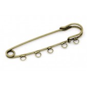 Bronze Tone 5 Hole Brooch Pin