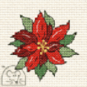 Mouseloft Poinsettia Cross Stitch Kit - T32stl