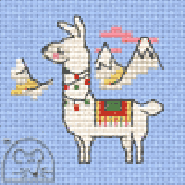 Mouseloft Decorated Llama Cross Stitch Kit - 004-P02stl