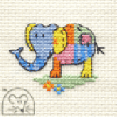 Mouseloft Patchwork Elephant Cross Stitch Kit - 004-L03stl
