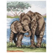 PCE963 - Counted Cross Stitch Kit: Essentials: Elephants