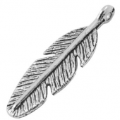 Feather Silver Tone Charms 3 Pack