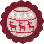 Rico Reindeer Felt Hanger Cross Stitch Kit