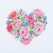Trimits  - Cross Stitch Kit - Floral Heart