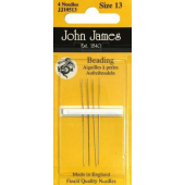 John James Beading Needles - Size 13 (4 Needles)