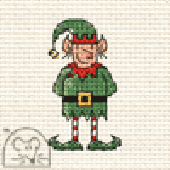 Mouseloft Christmas Elf Cross Stitch Kit With Card And Envelope - L33stl