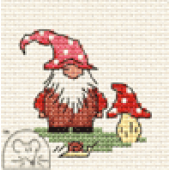 Mouseloft Gnome with Toadstool Cross Stitch Kit - 004-S02stl
