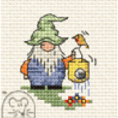 Mouseloft Gnome with Watering Can Cross Stitch Kit - 004-S01stl