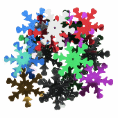 Snowflake Sequins Multi Colour