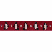Bertie's Bows 15mm Ribbon Penguins Red