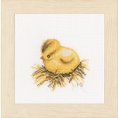 Lanarte Counted Cross Stitch Kit - Little Chick with Worm