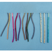 Glass Pearls 6mm; Various Colours