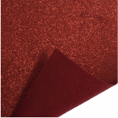 Red Glitter Felt 23cmx30cm/9x11in - 1 piece