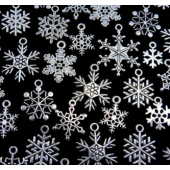 Snowflake - Antique Silver Tone - 3 Pack