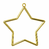 Plastic Star Shaped Frame - Gold 