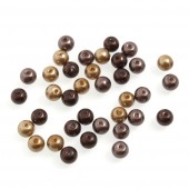 20cm x 6mm Glass Pearls: Bronze Mix