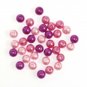 20cm x 6mm Glass Pearls: Pink Mix