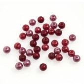 20cm x 6mm Glass Pearls: Red Mix
