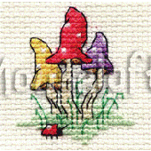 Mouseloft Toadstools Cross Stitch Kit - 003-M01sml
