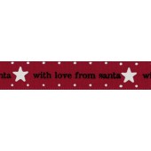 Jomil - 15mm With Love From Santa Ribbon - Red