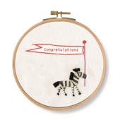 DMC Congratulations! Zebra Printed Embroidery Kit - TB130