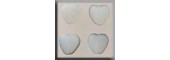 Glass Treasures 12090 - Medium Heart Matte Opal