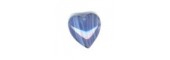 Glass Treasures 12098 - Vertical Striped Heart Blue