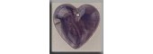 Glass Treasures 12099 - Medium Quartz Heart Purple