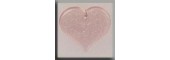 Glass Treasures 12182 - Medium Floral Heart P Rose