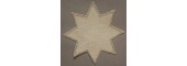 20cm Star Crochet Doilies - White/Gold 20cm / 7.5in
