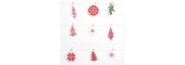 Rico 8 Embroidery Xmas Shaped Tags with Red Thread