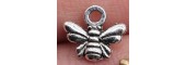 Small Bee Silver Tone Charms 3 Pack