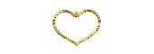 Plastic Heart Shaped Frame - Gold 