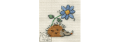 Mouseloft Hedgehog with Flower Cross Stitch Kit - 003-K01sml
