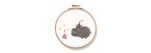 DMC Birthday! Hippo Printed Embroidery Kit - TB127
