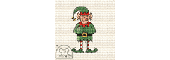 Mouseloft Christmas Elf Cross Stitch Kit With Card And Envelope - L33stl