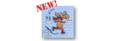 Mouseloft Christmas Skating Moose Cross Stitch Kit - 014-R33stl