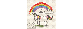 Mouseloft Unicorn With Rainbow Cross Stitch Kit - 004-P03stl