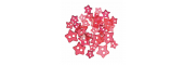 Craft Buttons - Red transparent Stars (2.5g Pack)