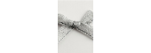 Silver Lame Metallic Ribbon Bows 6mm - Pack of 5