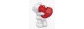 BL1136/72 - Me to You Tatty Teddy Heart Printed Cross Stitch Kit