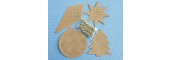 Stitchable Pre-punched Christmas Decorations Kraft 