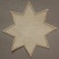 20cm Star Crochet Doilies - White/Gold 20cm / 7.5in
