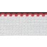 1.5in / 3cm White / Red Edged Aida Band - 1m