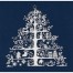 BKJPBK557N - Navy Christmas Tree Cross Stitch Kit