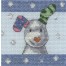 BL1183/64 - The Snowdog Snowflakes Cross Stitch Kit